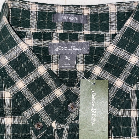 Eddie Bauer Evergreen Plaid Shirt - Size Large - Picture 5 of 8